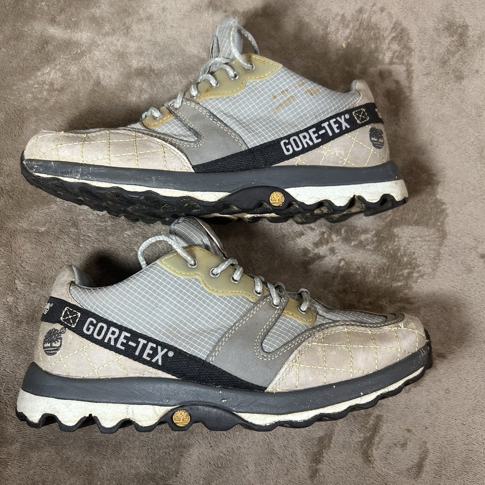 Timberland Womens 7 M GORE-TEX Hiking Trail Shoes Grey Suede Waterproof 42616